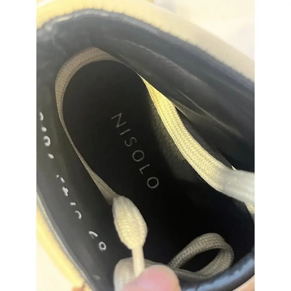Nisolo Go-To City Hiker Boots •Wimen 8.5• Tan Almond Lace Up Anthropologie $350